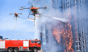 XE Ô TÔ CHỮA CHÁY KẾT HỢP THIẾT BỊ BAY KHÔNG NGƯỜI LÁI